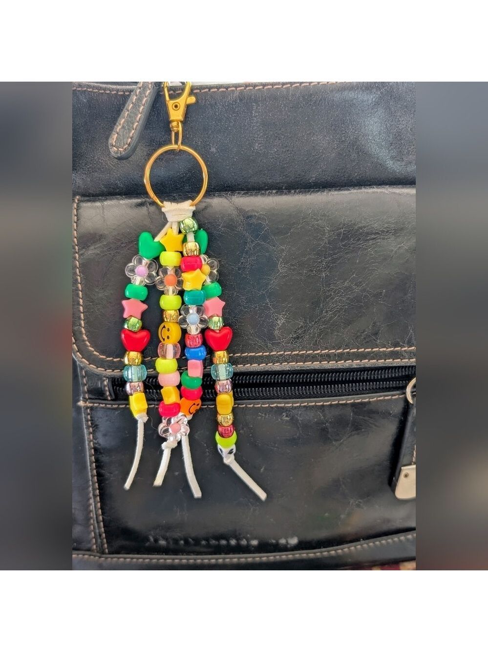 Colorful Beaded Bag Charm